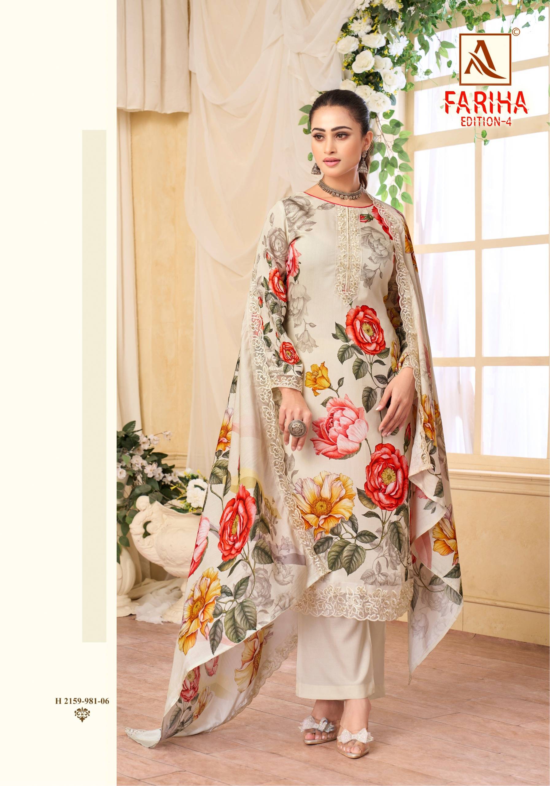 FARIHA VOL-4 By Alok Suit 01 To 08 Series Beautiful Festive Suits Stylish Colorful Fancy Casual Wear Maslin Dresses At Wholesale Price
